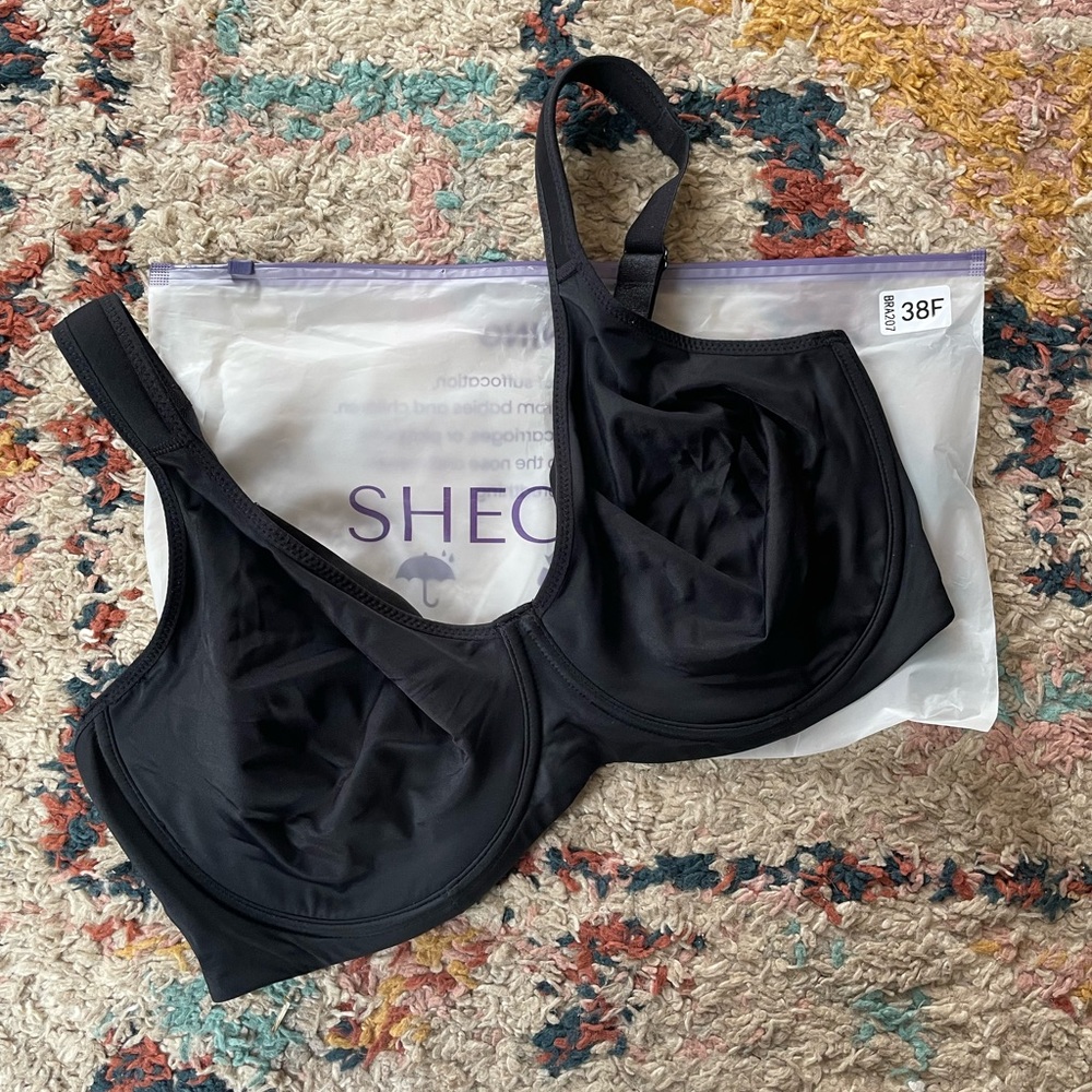 Shecurve Women's Black Support Bra